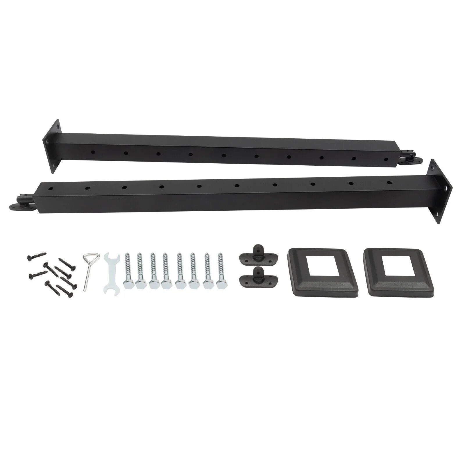 Fence Cable 36''x2''x2'' Railing Post for Square Two Concrete Stainless Cable Sides Wood System Railing Steel Pre-Drilled Post Level Level Deck