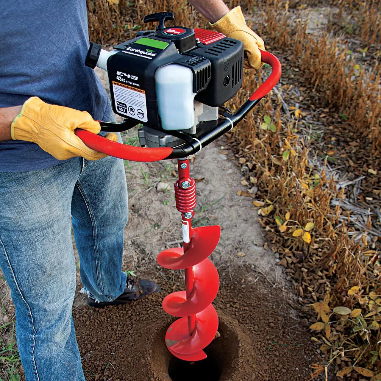 Powerhead 2-Cycle With 43cc 8 Bit, Engine, 1-Person Auger Auger E43™ Inch Earthquake Viper Earth 35064