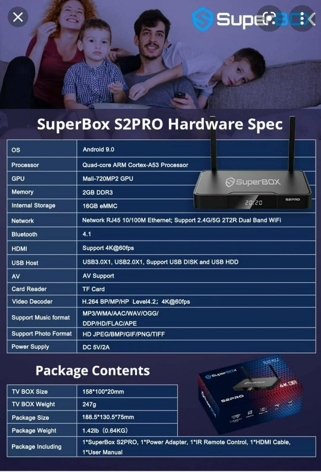 s2 9 pro Powered ROM RAM USB3.0 2GB by Android Output mini computer 16GB superbox