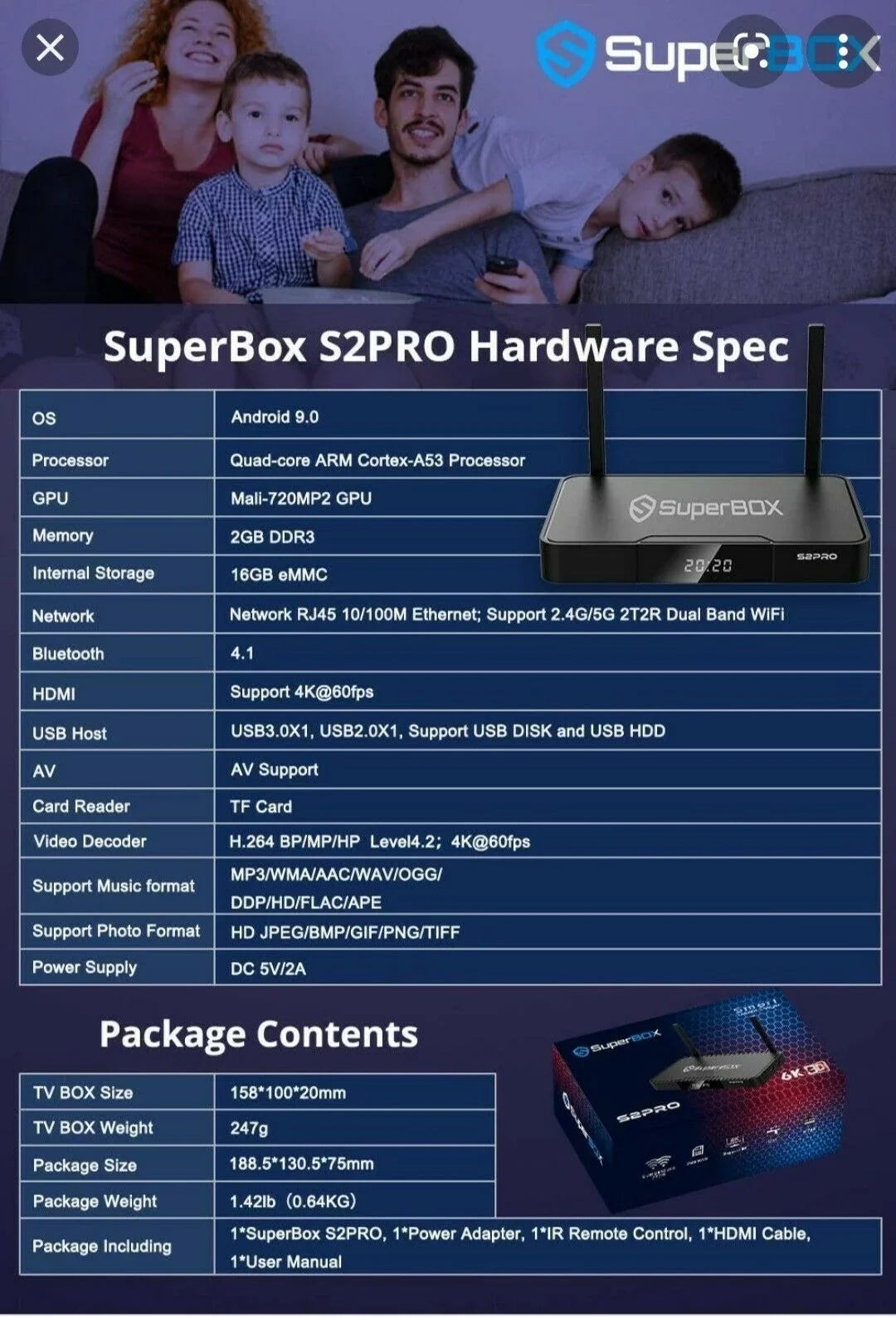 s2 9 pro Powered ROM RAM USB3.0 2GB by Android Output mini computer 16GB superbox