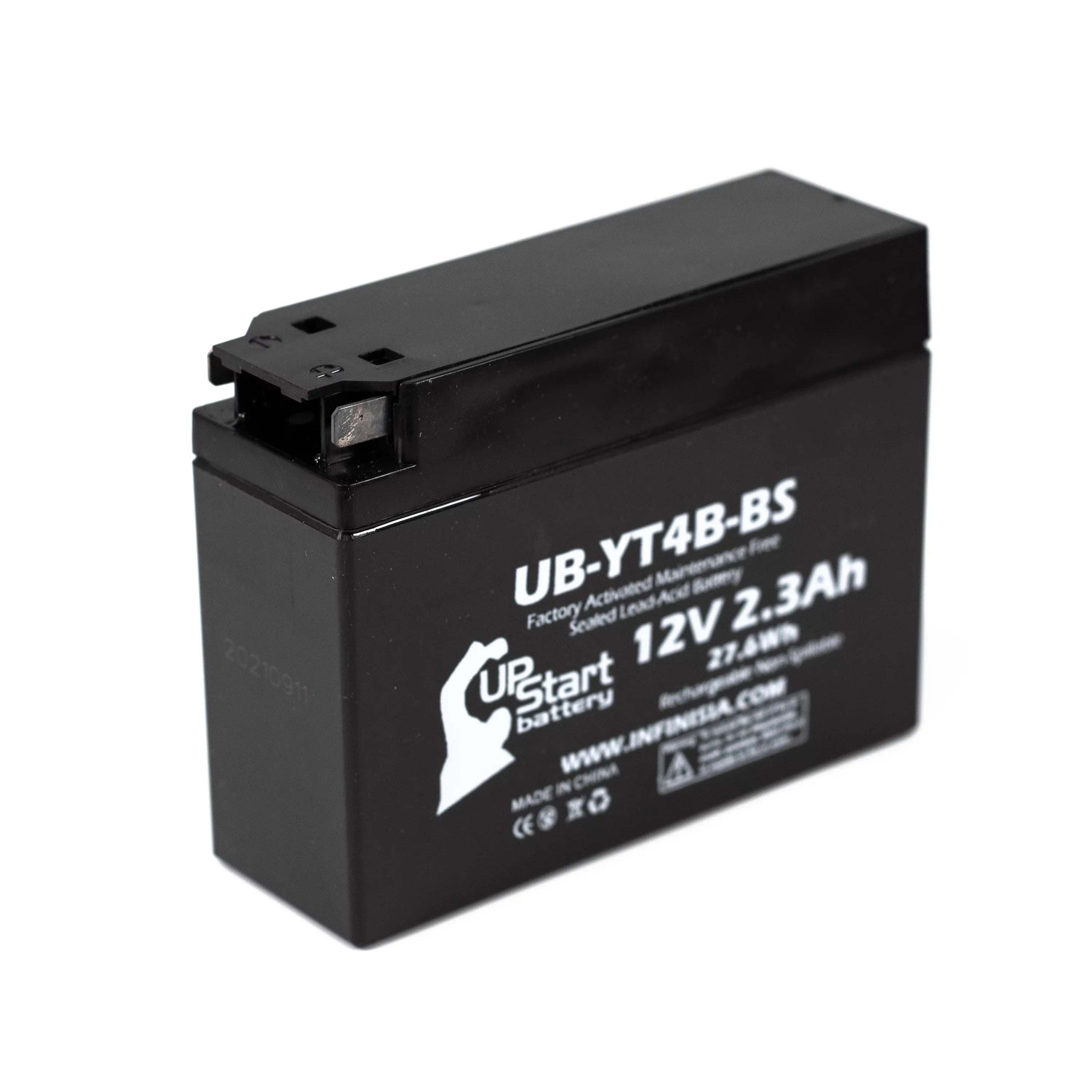 Battery Replacement Motorcycle 2009 SR400 Battery UB-YT4B-BS - Activated, 12V, UpStart Maintenance Free, 2.3Ah, Yamaha 400CC Factory 2-Pack