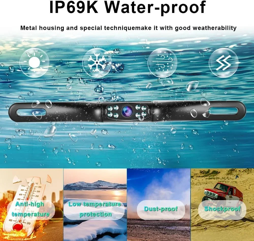 Reverse Rear Camera Night Backup Car Camera Rear License HD Camera Ultra View Waterproof Vision,podofo Plate HD