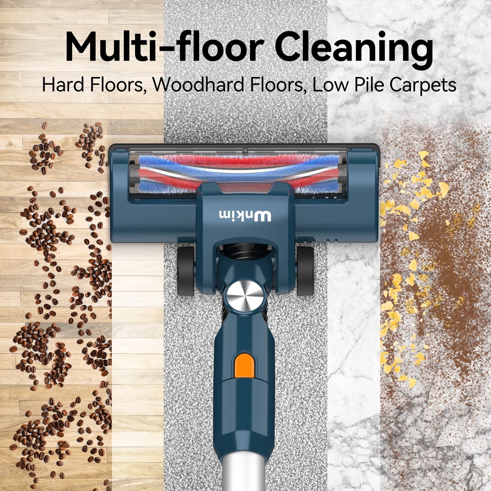 Pet Floor Home mAh Carpet Battery, Cordless Powerful Vacuum 6-in-1 up Vacuum M5 Hard Runtime, Cleaner for 2200 with Cleaner, Mins to Wnkim 35 Lightweight Hair, Vacuum Stick