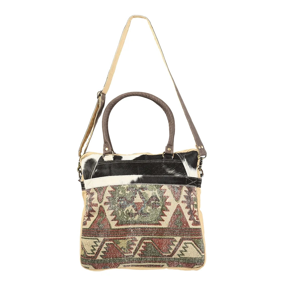 Leather KB110 OHLAY TOTE Hair-on purse Wool Genuine Upcycled handbag women western Canvas Upcycled bag KB