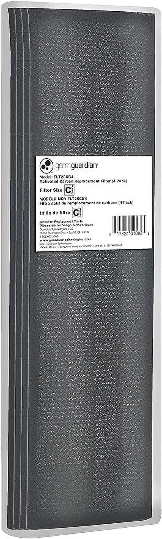use Purifiers, for Air for Technologies Purifier germguardian GermGuardian AC5000 Air Guardian Carbon C Guardian Genuine FLT28CB4 4-Pack with Filter FLT5000 Series Germ Filter