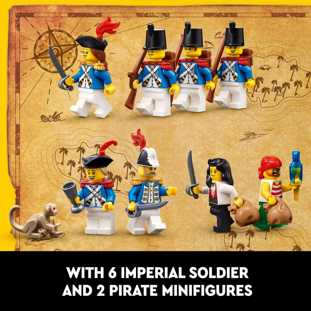 Building Décor, Gift Who Includes Adults Project, Kit, and Pirate Idea Love Icons Eldorado Office Gift, for 8 Ship a Home 10320 Rewarding Pirate Nostalgic Fortress LEGO Minifigures,