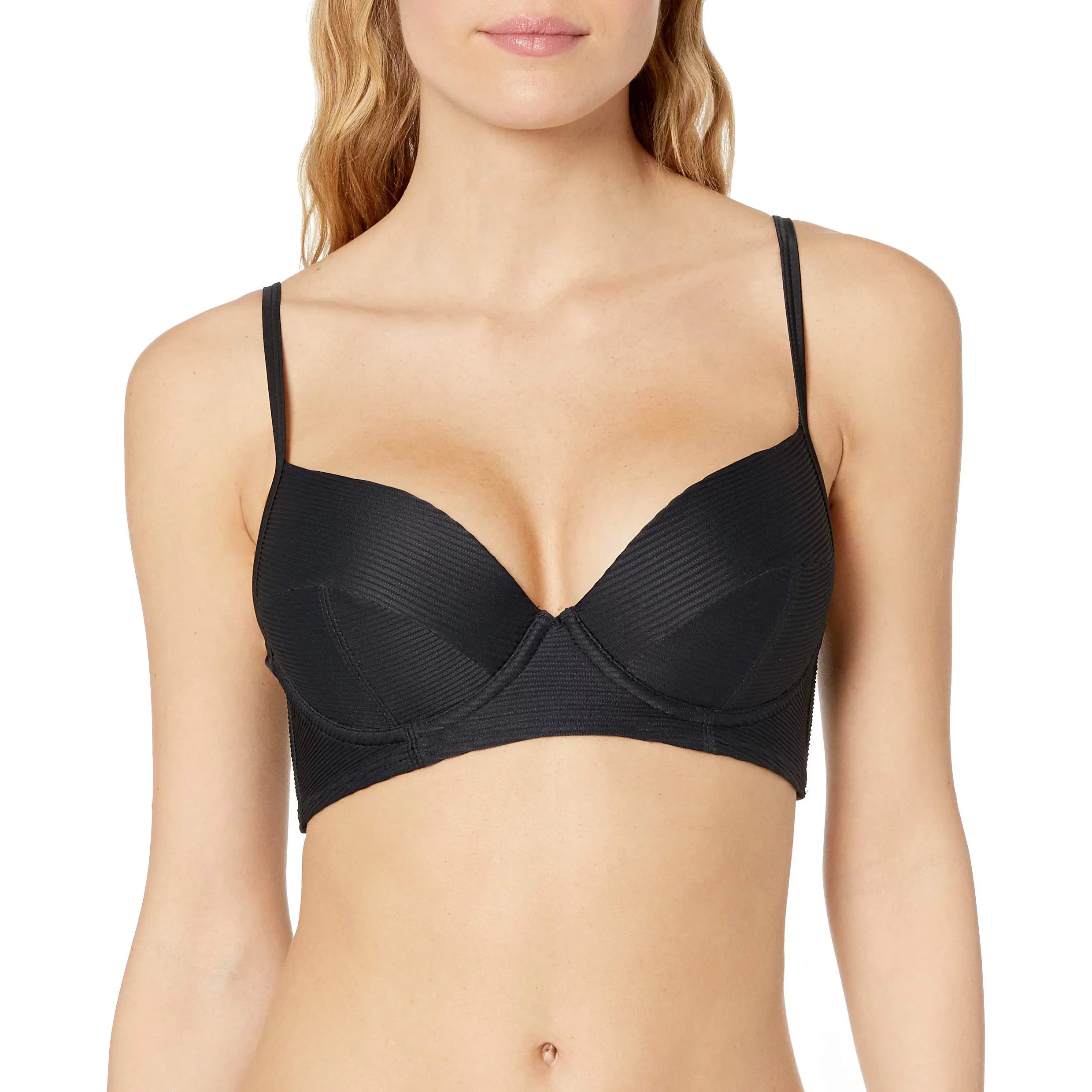 Buster Roy Back Top $64 MSRP Size Laced Small Rachel Swim Black