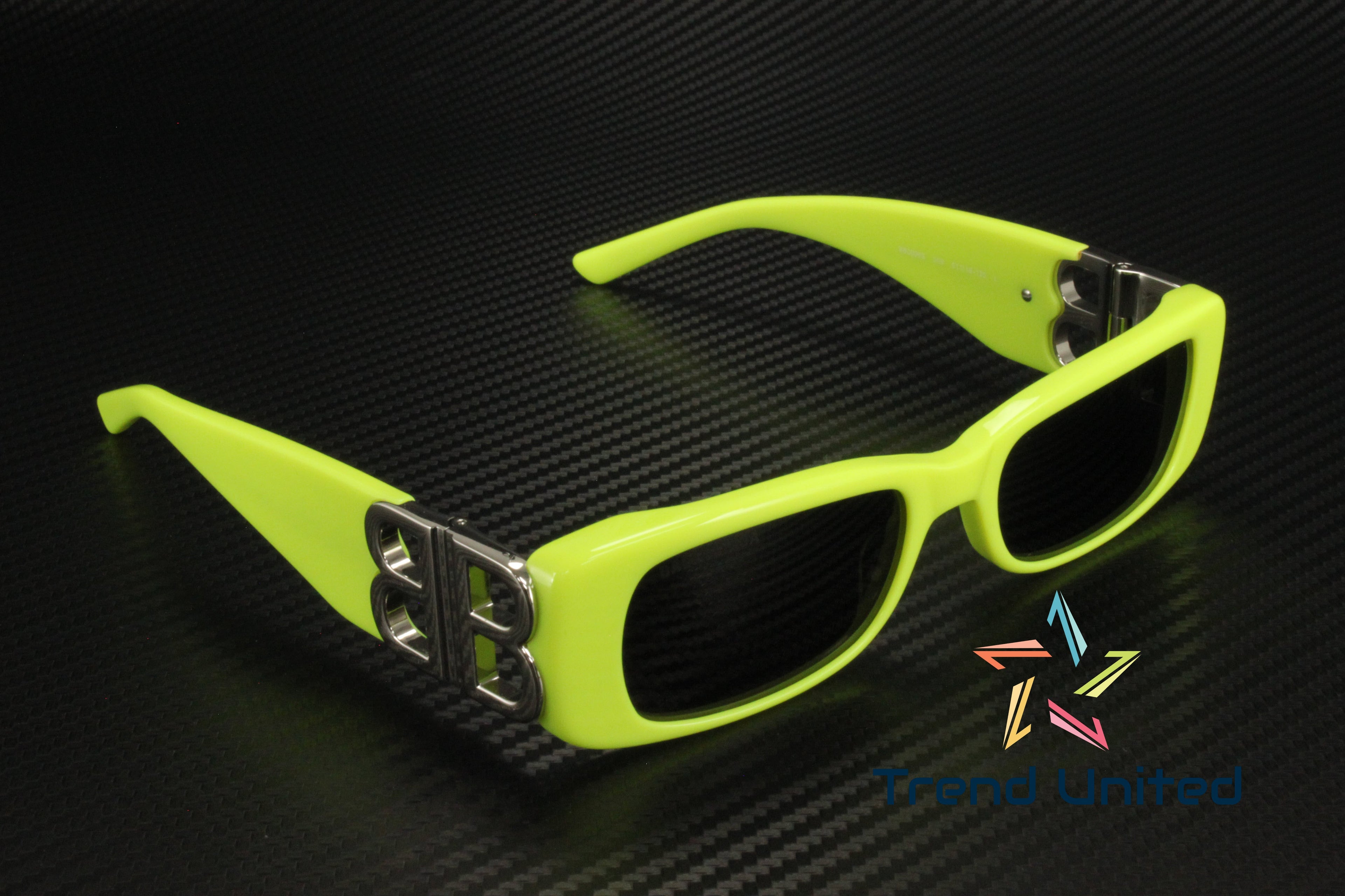 Ladies Grey Rectangular 008 BB0096S Balenciaga Sunglasses 51