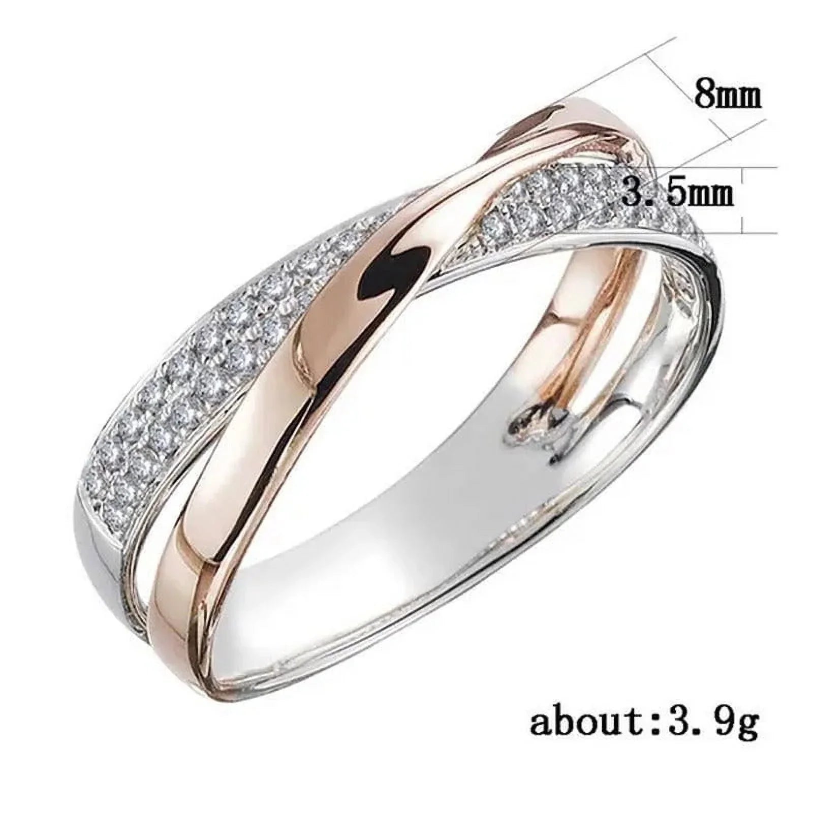 Rose Kingladies Fashion Sapphire White Cross Ring Ladies Gold Valen Delysia Ring