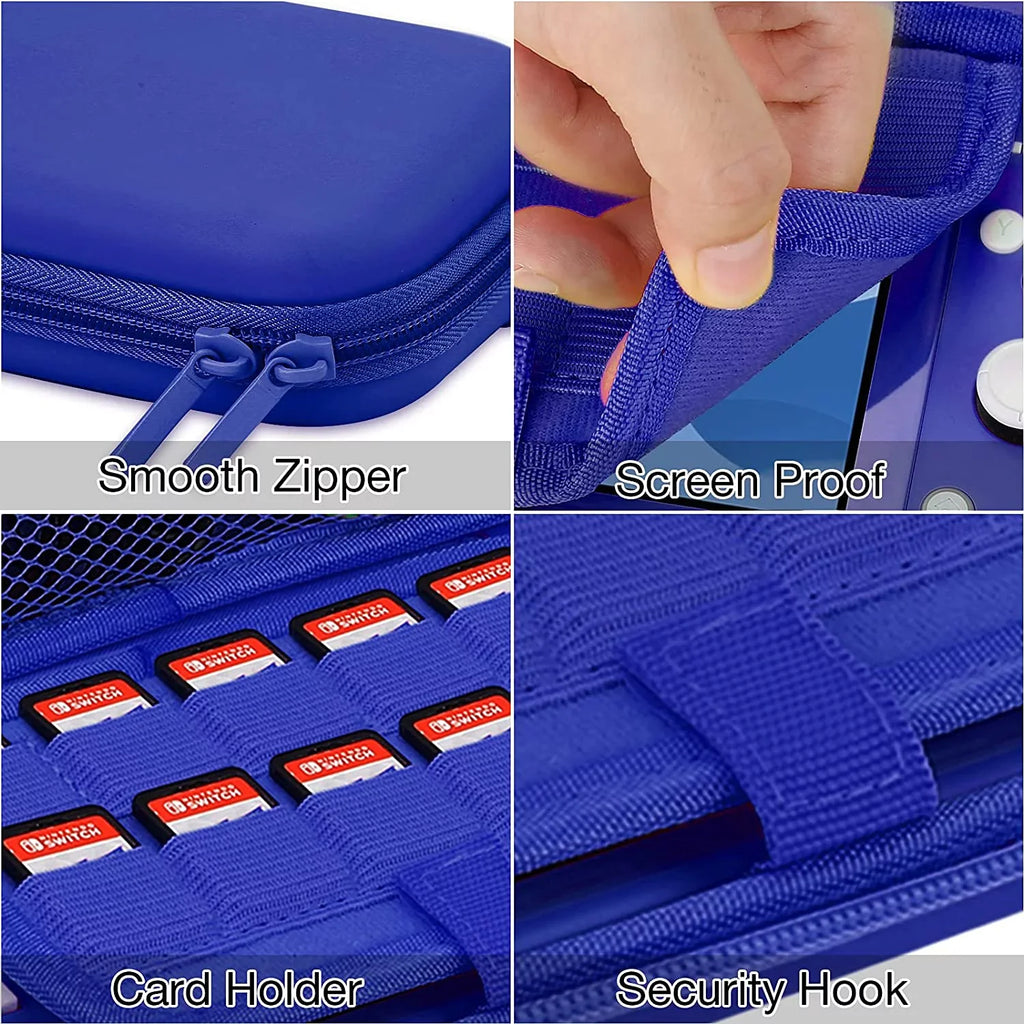 Nintendo HEYSTOP Case Lite and for Case Lite Travel Glitter Thumb Lite,Protective Switch Portable Carry Cap,Blue Console Case Nintendo Accessories,Switch for Hard Protective Switch with and TPU Case