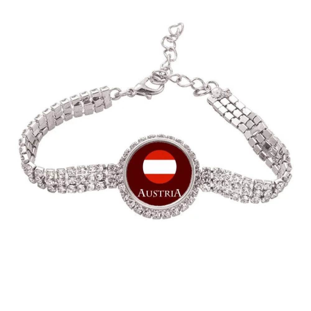 euan vienna Chain Bracelet flag Tennis Jewelry Diamond Anklet austrian