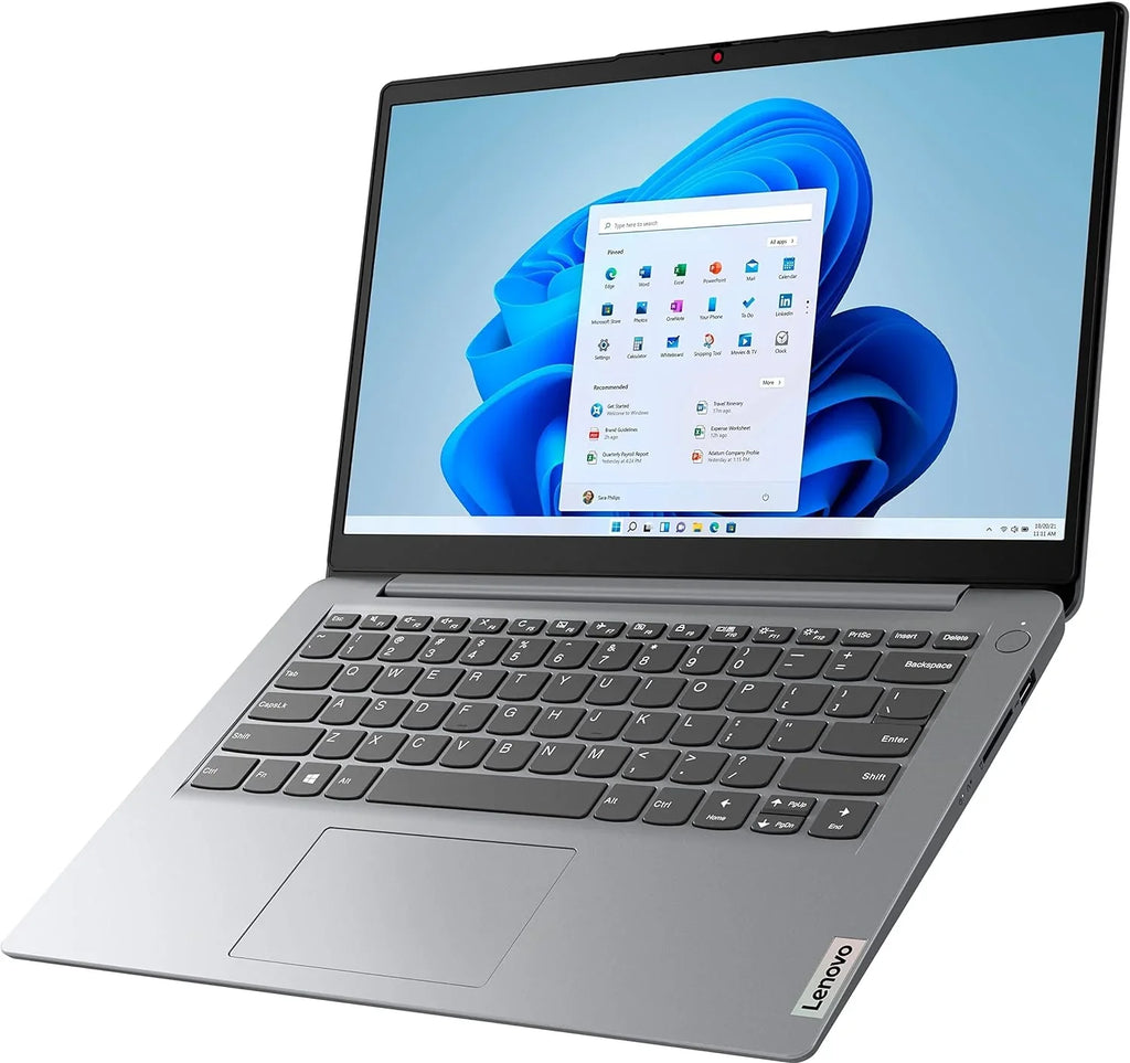 Computer, Lenovo Office 5.1, Laptop S Windows Grey, + DDR4 N5030 RAM, 6, Processor, Intel 1i IdeaPad 64GB 11 Silver Pentium Card, WiFi 14" Cloud 1-Year 365, 4GB eMMC Bluetooth 128GB SD