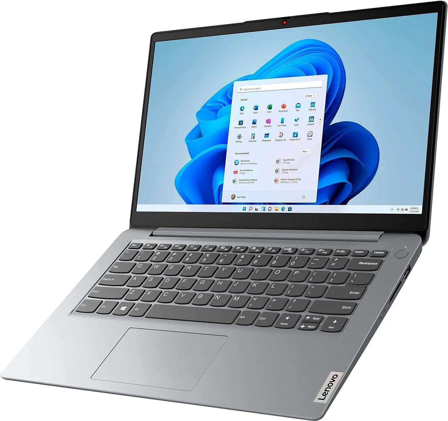 Computer, Lenovo Office 5.1, Laptop S Windows Grey, + DDR4 N5030 RAM, 6, Processor, Intel 1i IdeaPad 64GB 11 Silver Pentium Card, WiFi 14" Cloud 1-Year 365, 4GB eMMC Bluetooth 128GB SD