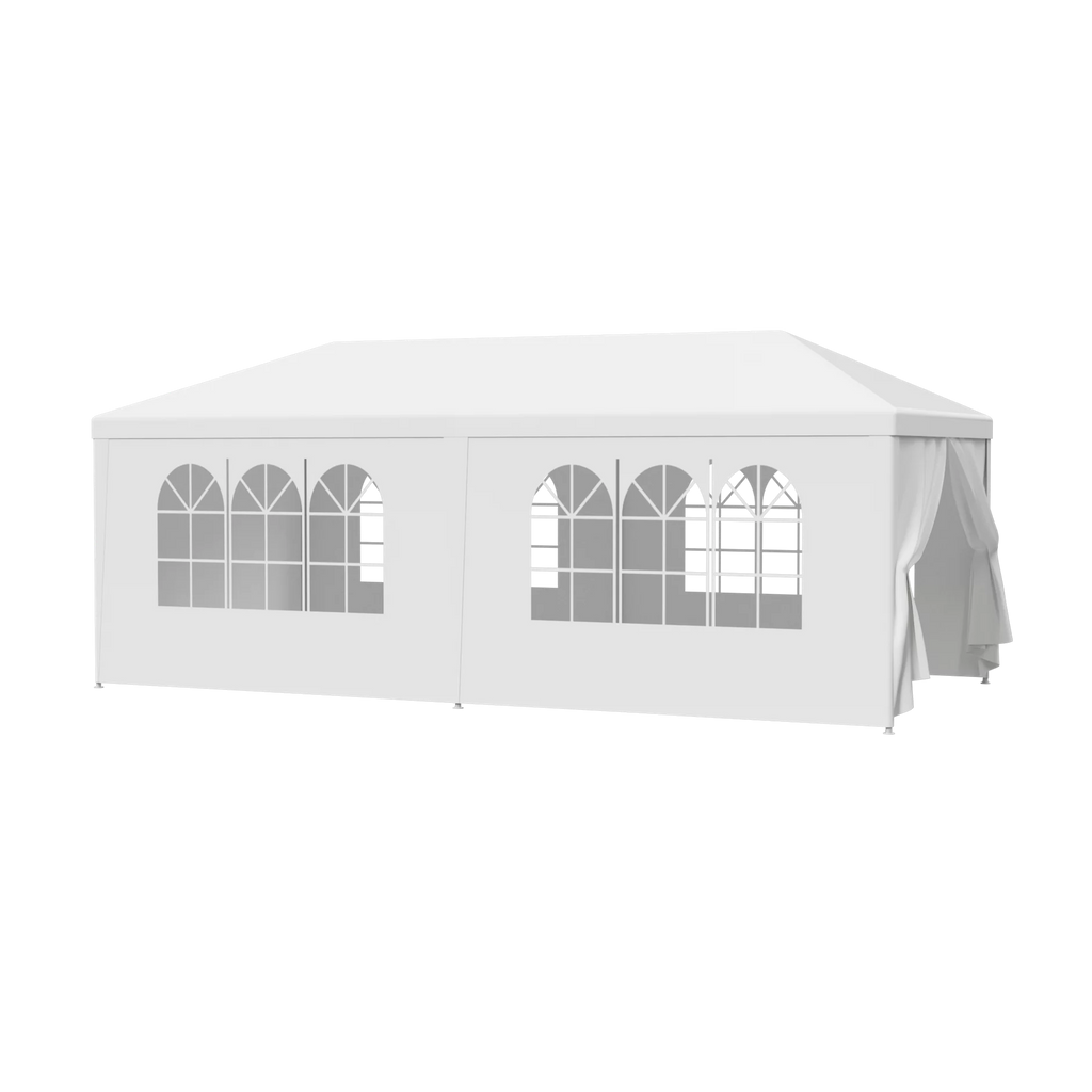 10'x20' Walls, Party Outdoor 8.00, White Canopies Event Side Tent Gazebo Zeny Pavilion 6 Wedding Canopy with