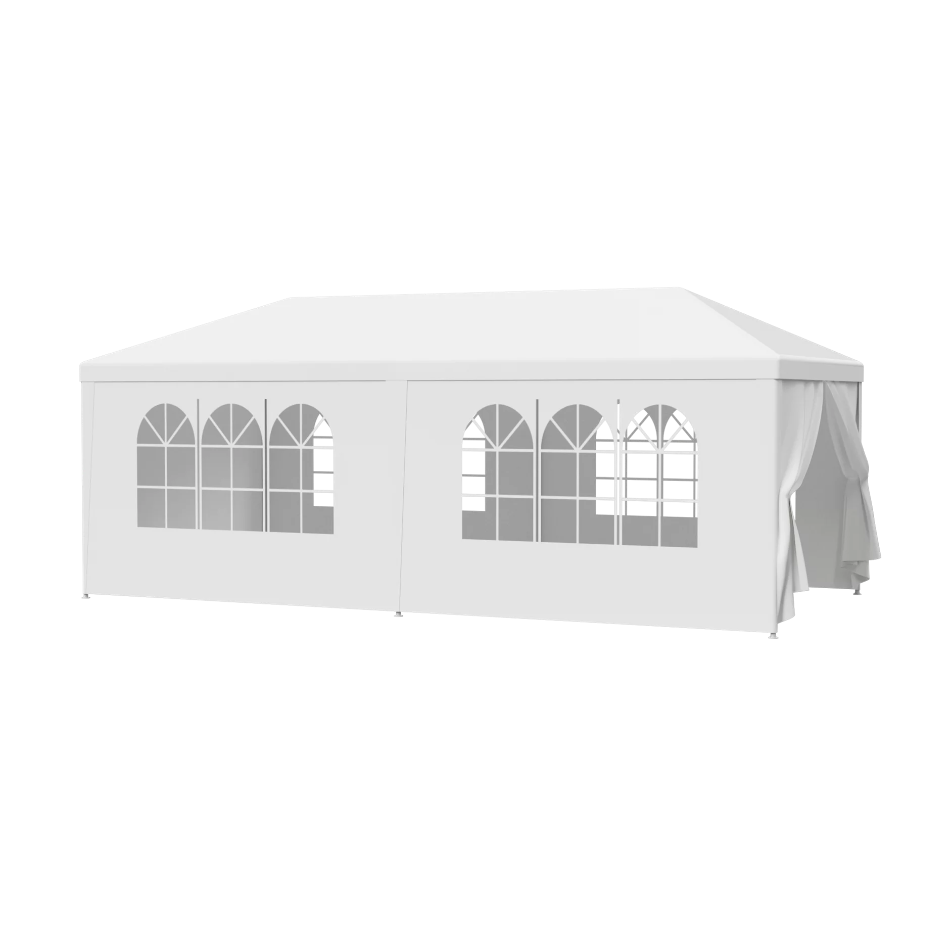 10'x20' Walls, Party Outdoor 8.00, White Canopies Event Side Tent Gazebo Zeny Pavilion 6 Wedding Canopy with