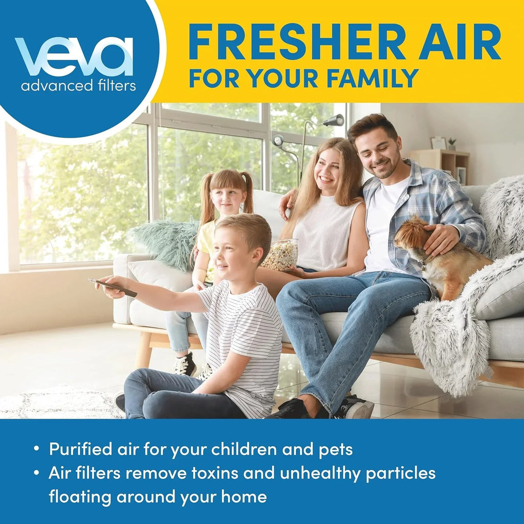 HEPA B of Veva Replacement, Pack Filter with Pre-Filters 2 Carbon 8