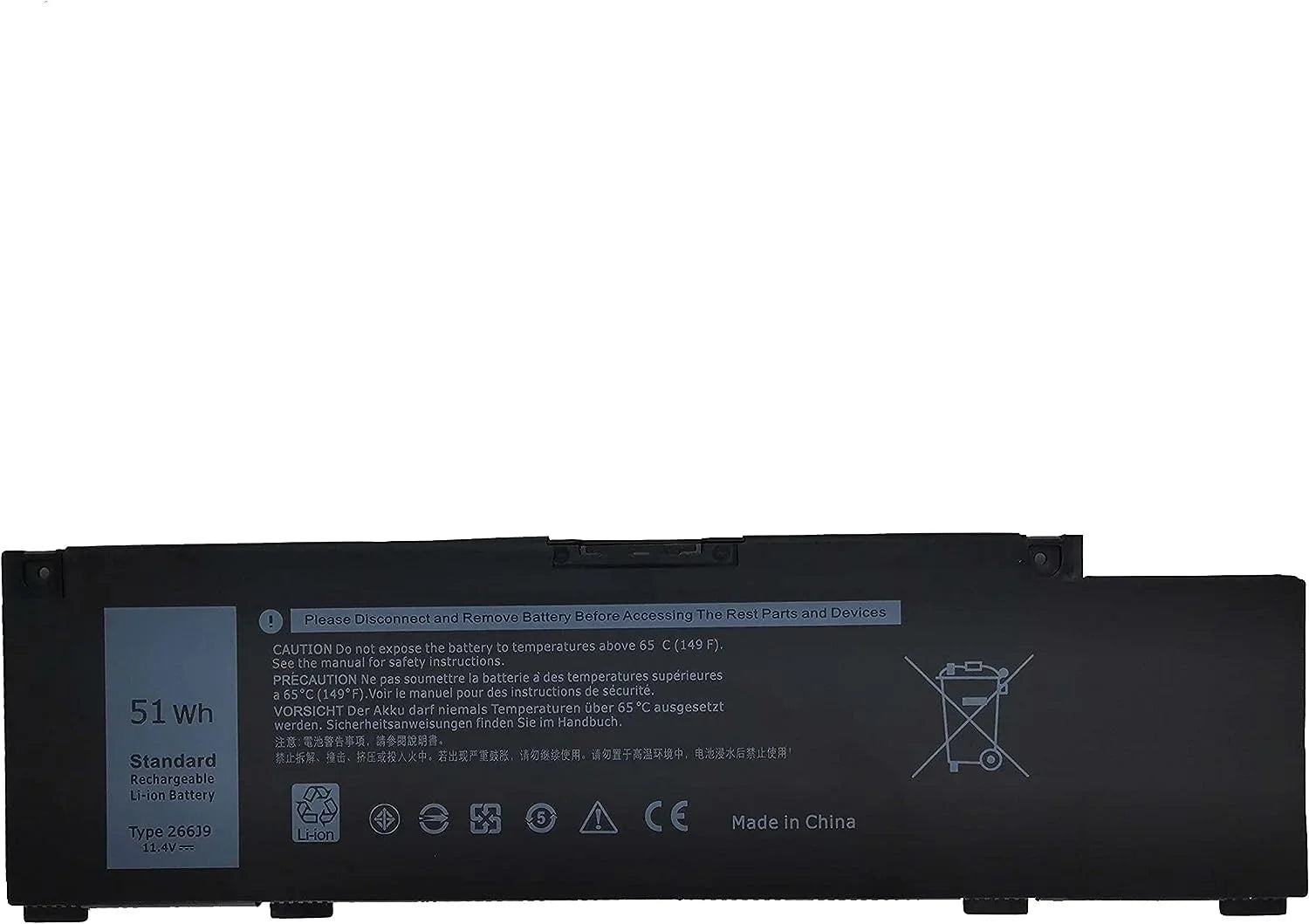 y Compatible 5500 3590 Dell Inspiron Laptop 3500 Fully , G3 with Series 5490 5505 G5 Replacement 266J9