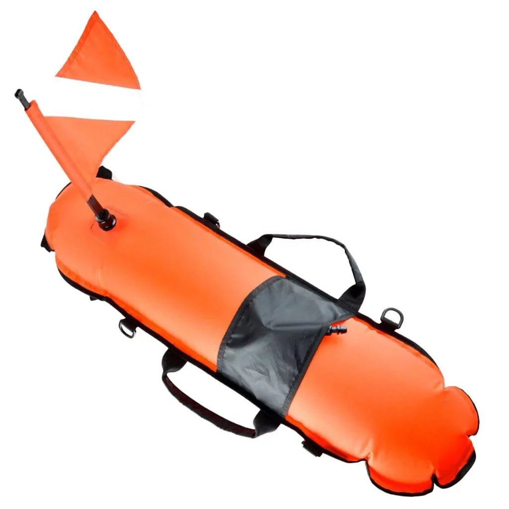 Oral Buoy 20m Float Diver Snorkeling, Diving , Flag, D-, Inflator High with Safety Scuba Freediving Visible Spearfishing,