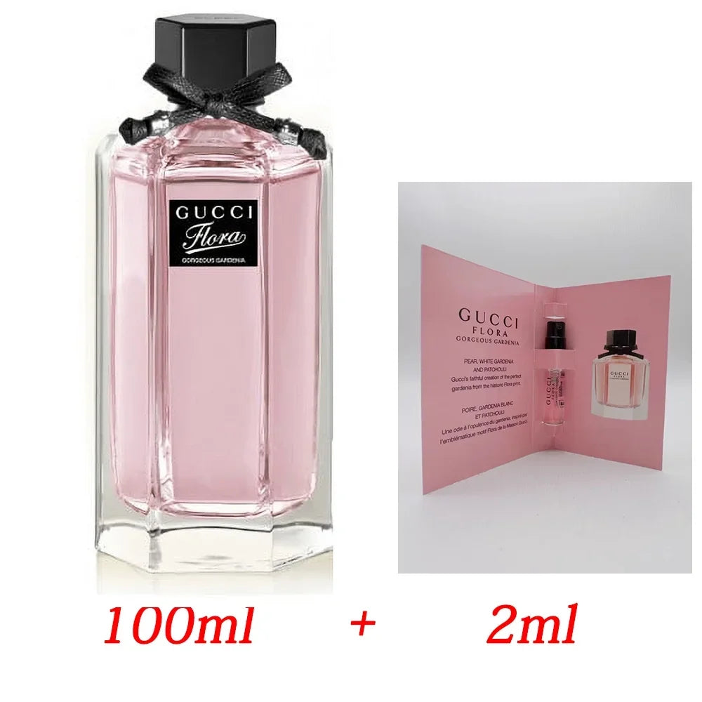 Flora for Gu OZ. +0.067Fl. Women / de 100ml/3.3oz Eau Toilette, 2ML Gardenia cci_ Gorgeous Perfume