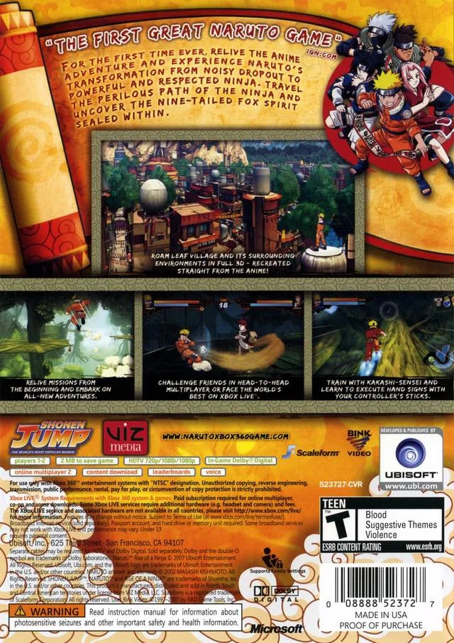 Rise of 360 Ninja Naruto: a - Xbox