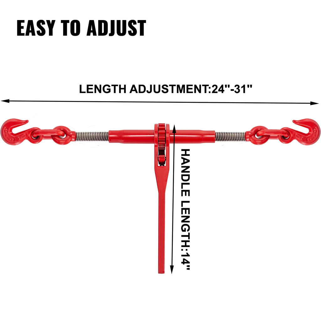 BENTISM Tie Down, Binder 6600lbs Ratchet Binder Chain 5/16in-3/8in, for Load 2pcs
