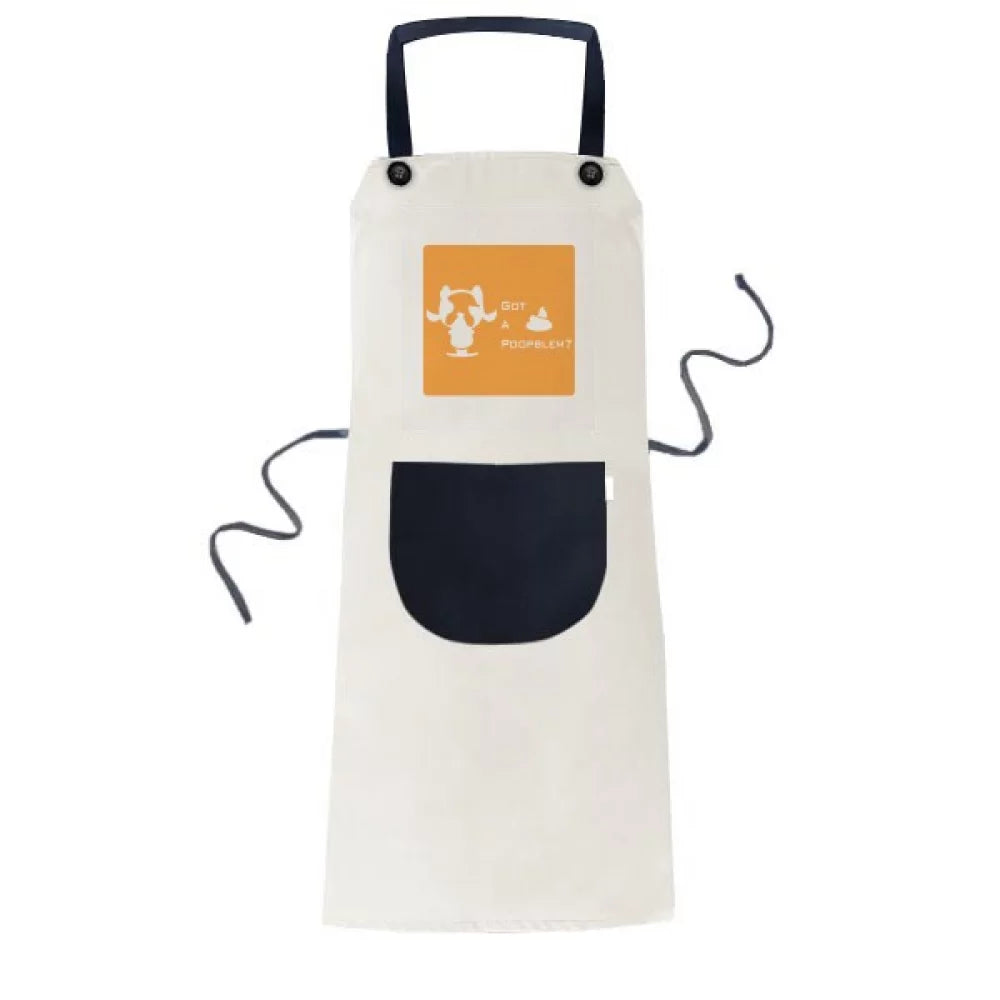 Linen Fierce Bib Adjustable Apron Cotton BBQ Terrier Boston Problem Pocket Pinafore Poop Kitchen