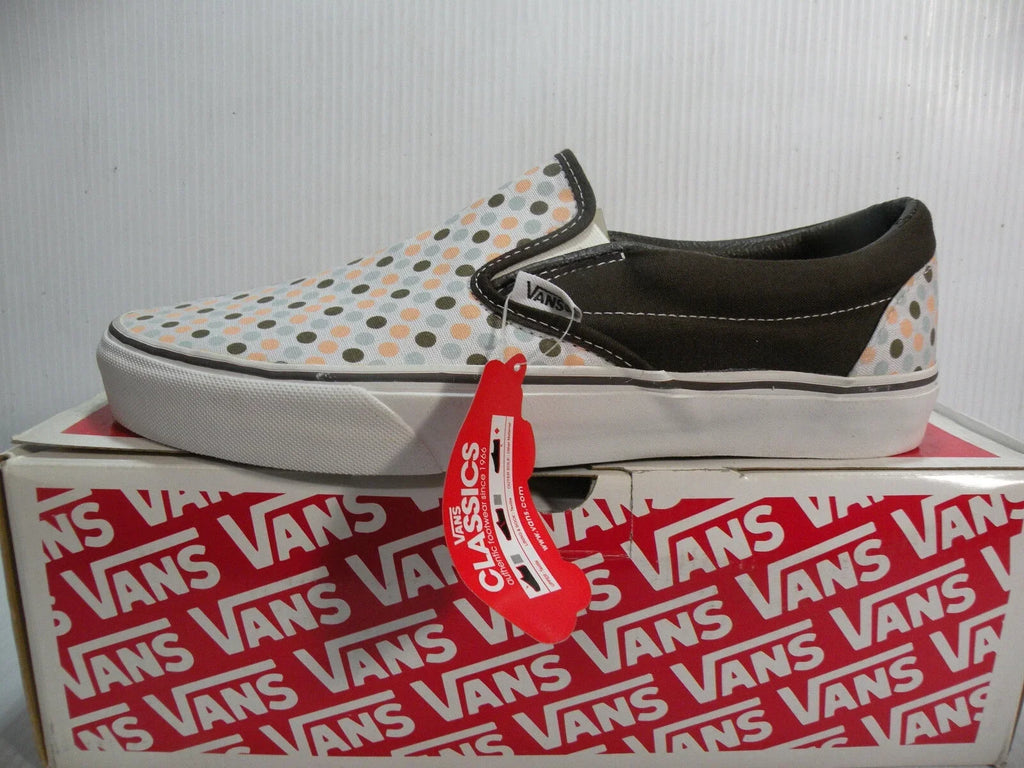 SHOES COFFEE/WALNUT DOTS POLKA MEN VANS CLASSIC SIZE 5862299 NEW 11 LOW