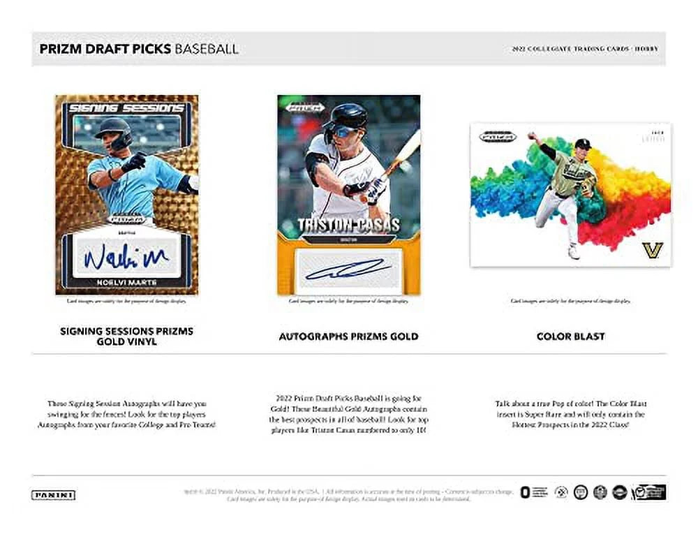 Box Draft 2022 Picks Prizm Baseball Panini Hobby