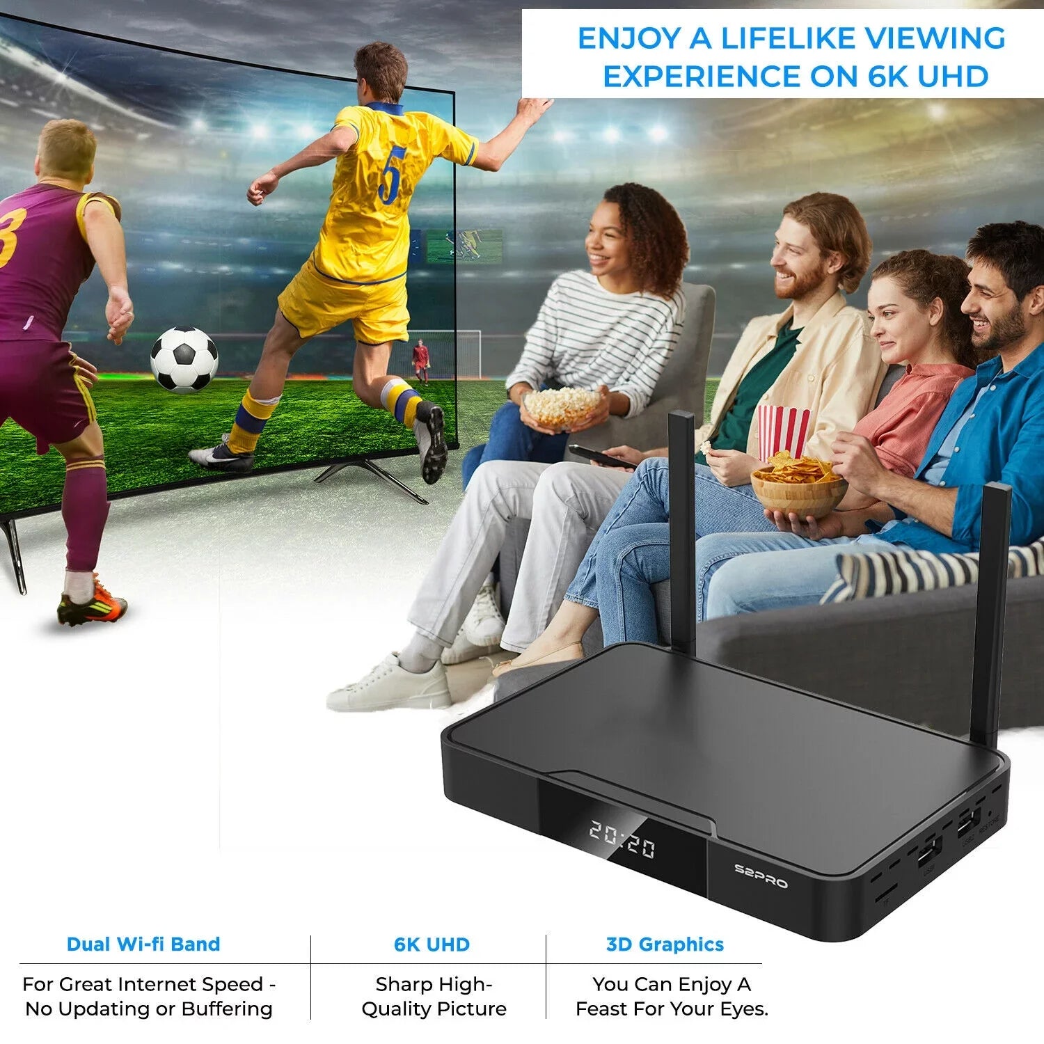 s2 9 pro Powered ROM RAM USB3.0 2GB by Android Output mini computer 16GB superbox