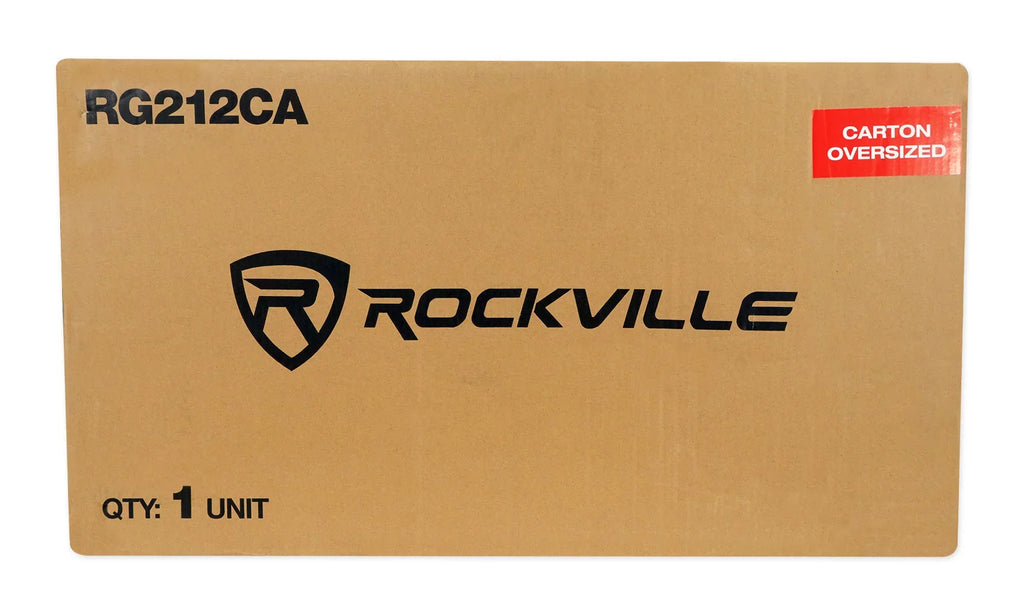 Car RG212CA Kit Vented Powered Rockville 2000w Subwoofer 12 Dual inches Enclosure+Amp