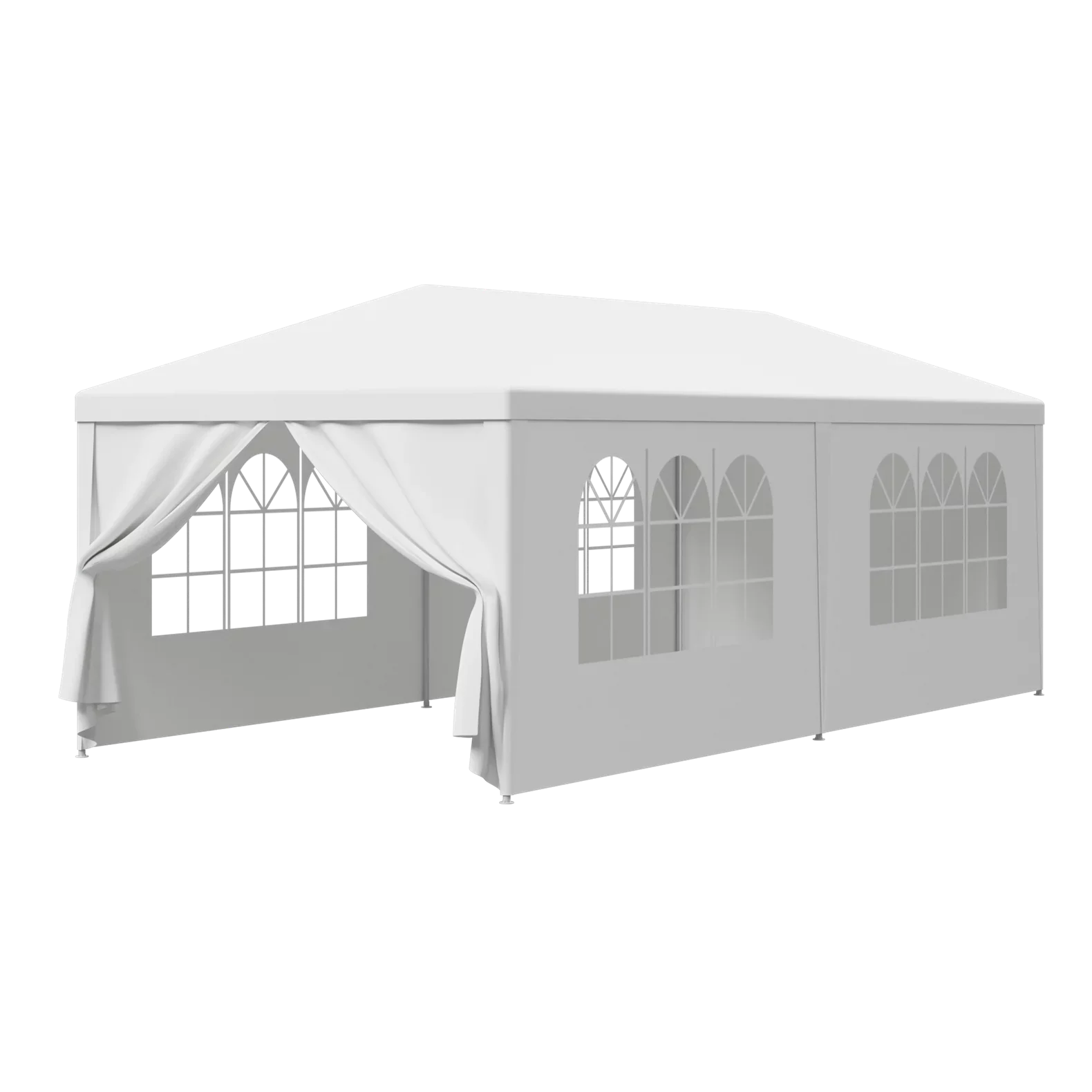 10'x20' Walls, Party Outdoor 8.00, White Canopies Event Side Tent Gazebo Zeny Pavilion 6 Wedding Canopy with