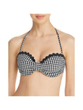 B/W Top Checkered Swim Separates Shoshanna Bandaeu A Womens
