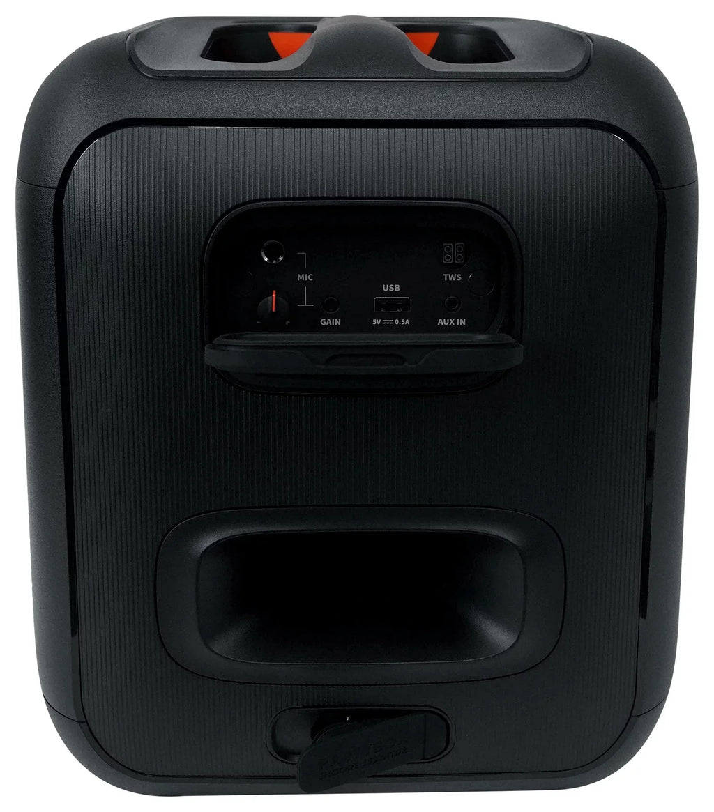 Portable LED+Wireless Party Speaker w Mics Compact JBL Partybox Encore Essential