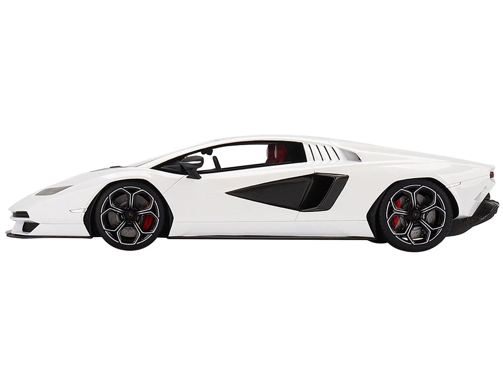 by Model with LPI Black Top 1/18 Lamborghini Diecast Siderale Speed Countach Bianco 800-4 Accents Car White