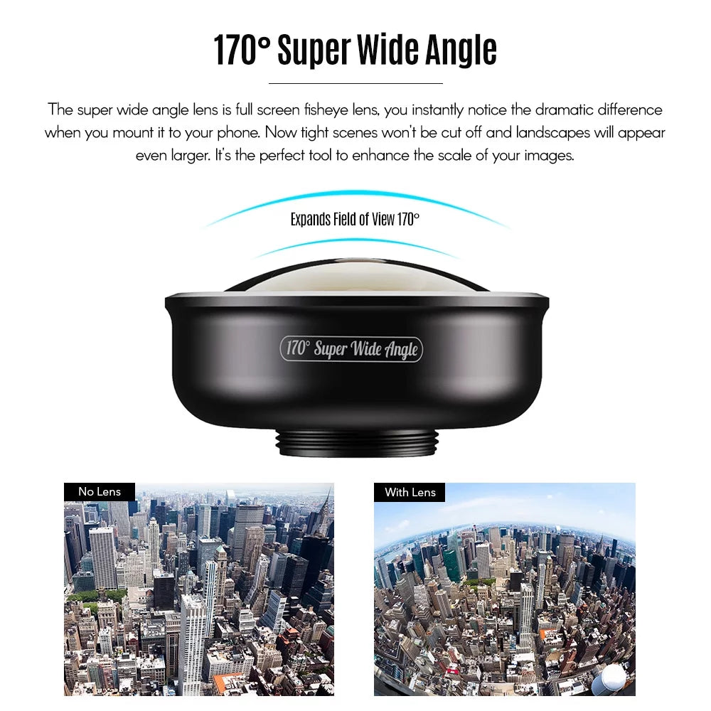 Smartphone APEXEL Angle Super Single APL Galaxy HD5SW Dual for Lens Smartphones Pixel for Lens / Lens Wide 170°