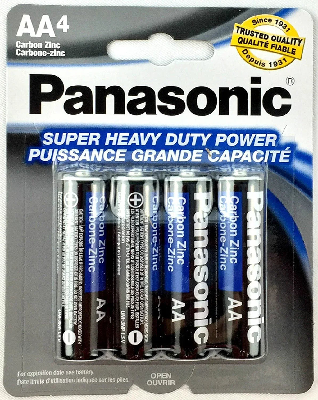 Batteries Carbon Power A 1.5v Double Panasonic Duty Zinc Super AA Battery Heavy 100pc