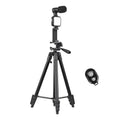 Clip, Microphone, with Light, for Production, Recording, Video - Smartphone Remote Microfilm LED Streaming Vlogging 53-Inch Tripod and and Live Control Includes Kit