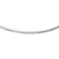 4mm Omega 14K Domed White Gold Necklace