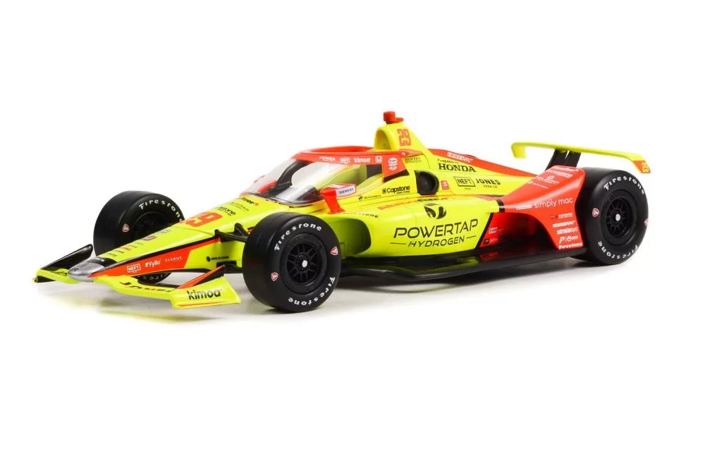 1/18 11156 DeFrancesco IndyCar, Devlin w/LED - Case Scale Diecast 2022 Car Diecast Display - Car #29 - NTT Greenlight