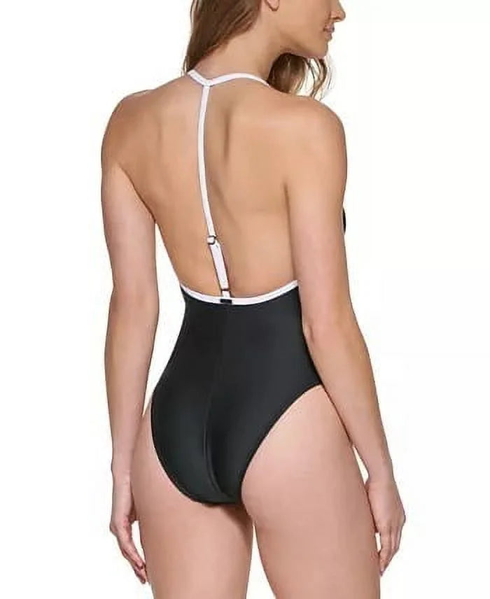 One-Piece BLACK 2X-Large US T-Back Swimsuit, DKNY