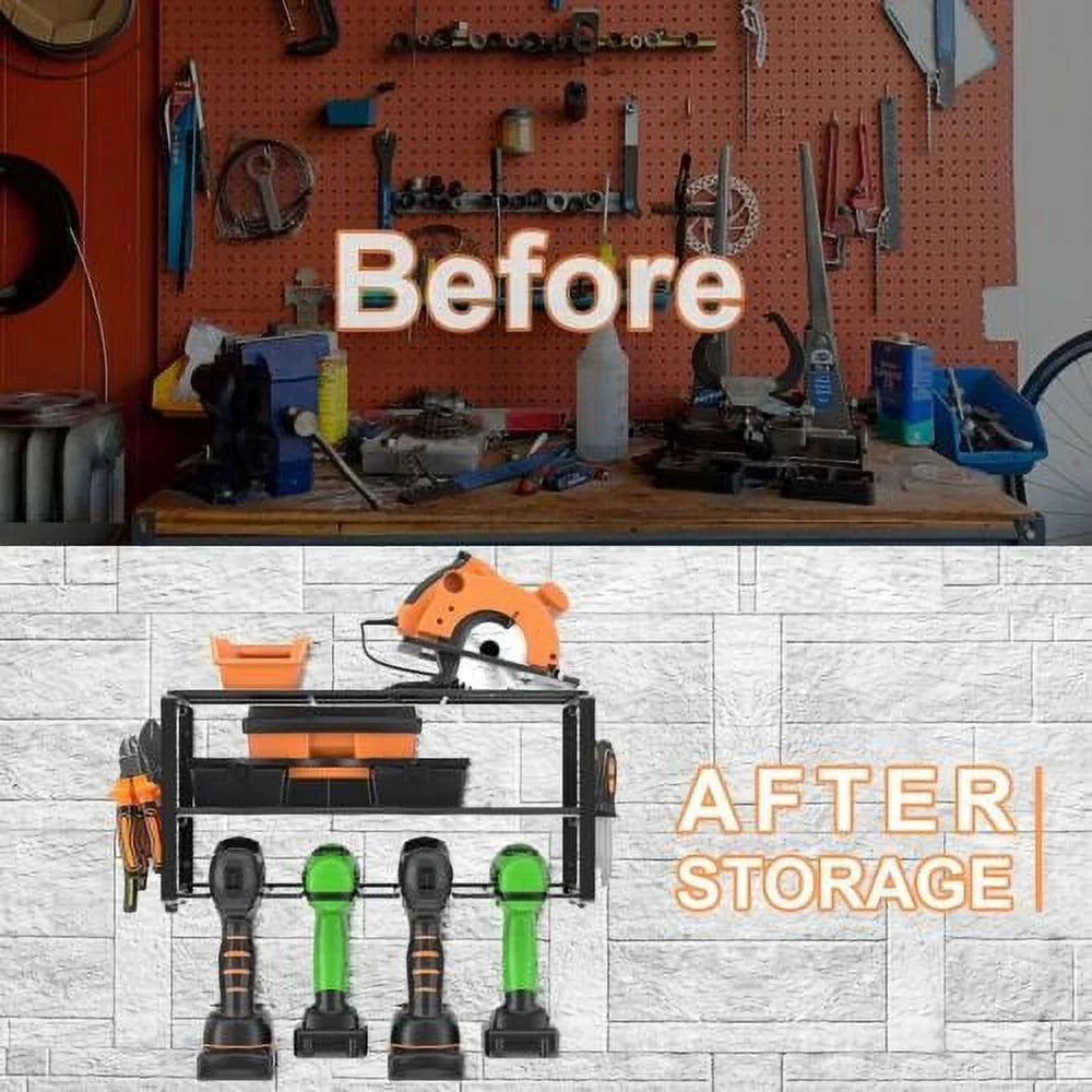 Tool Duty Heavy Utility Wall-Mounted Organizer Holder Rack Drill Storage Power