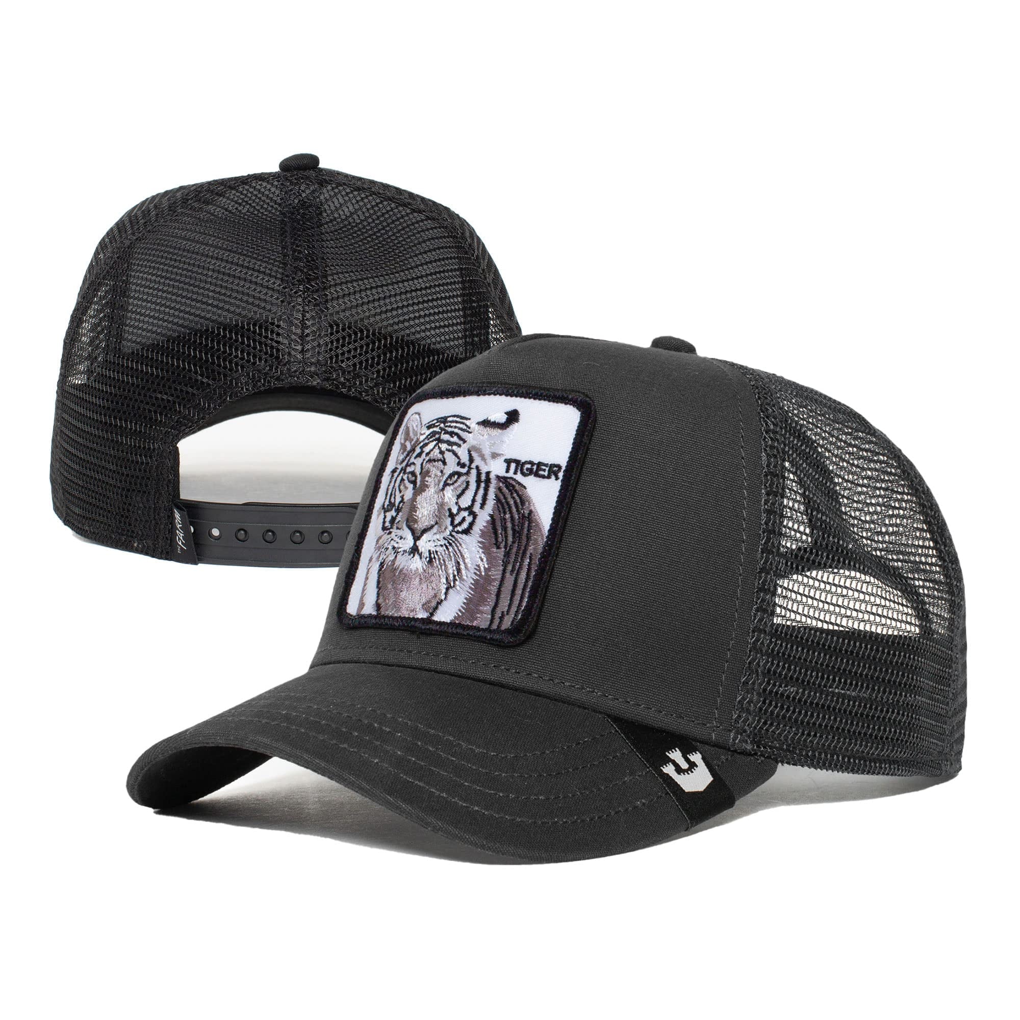 Hat, Original Size Unisex Adjustable Farm One Trucker (White Black Snapback Bros. The Goorin Tiger),