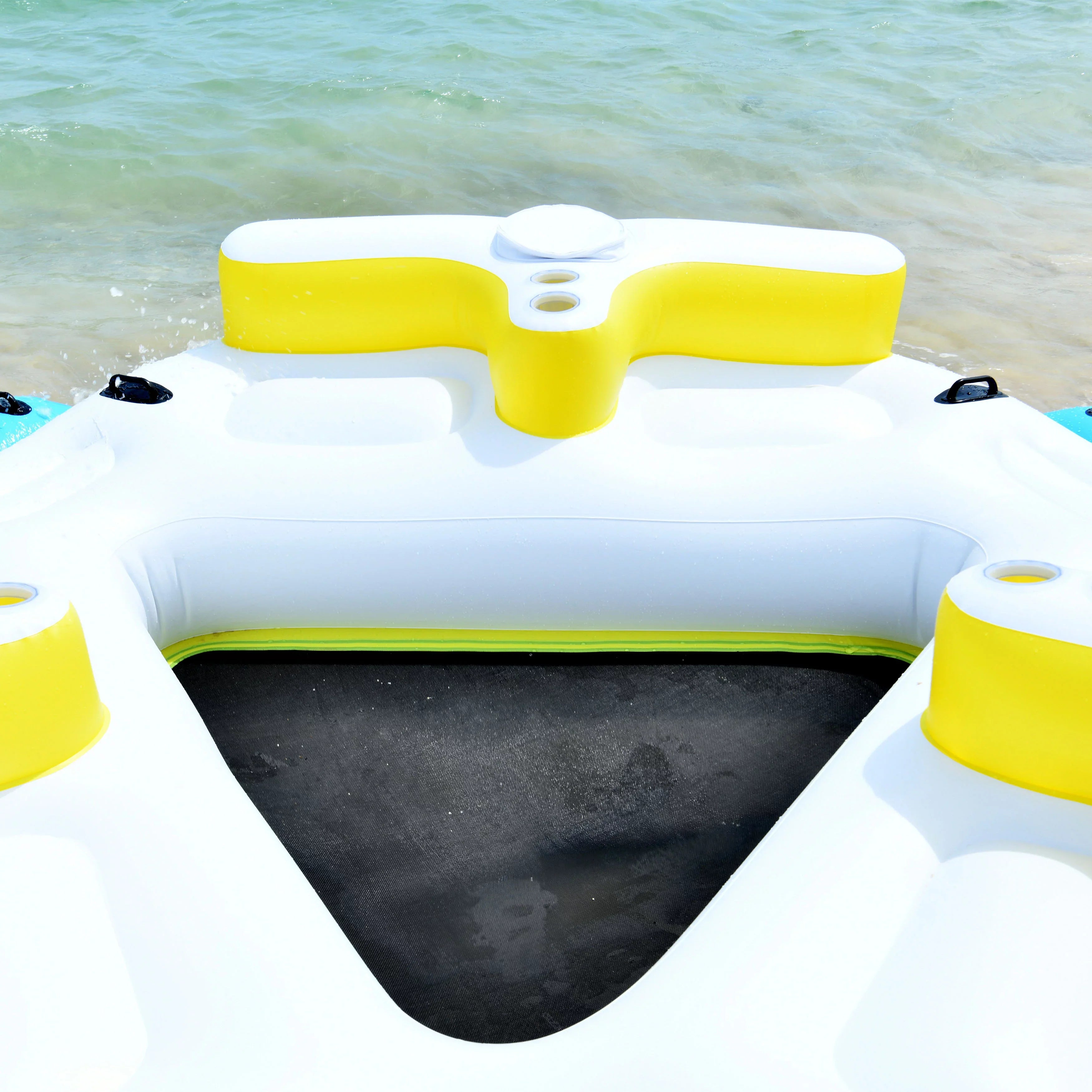 ALEKO IFI6P Island Raft Coolers Floating Person - 6 Holders Lounge with and Cup Inflatable
