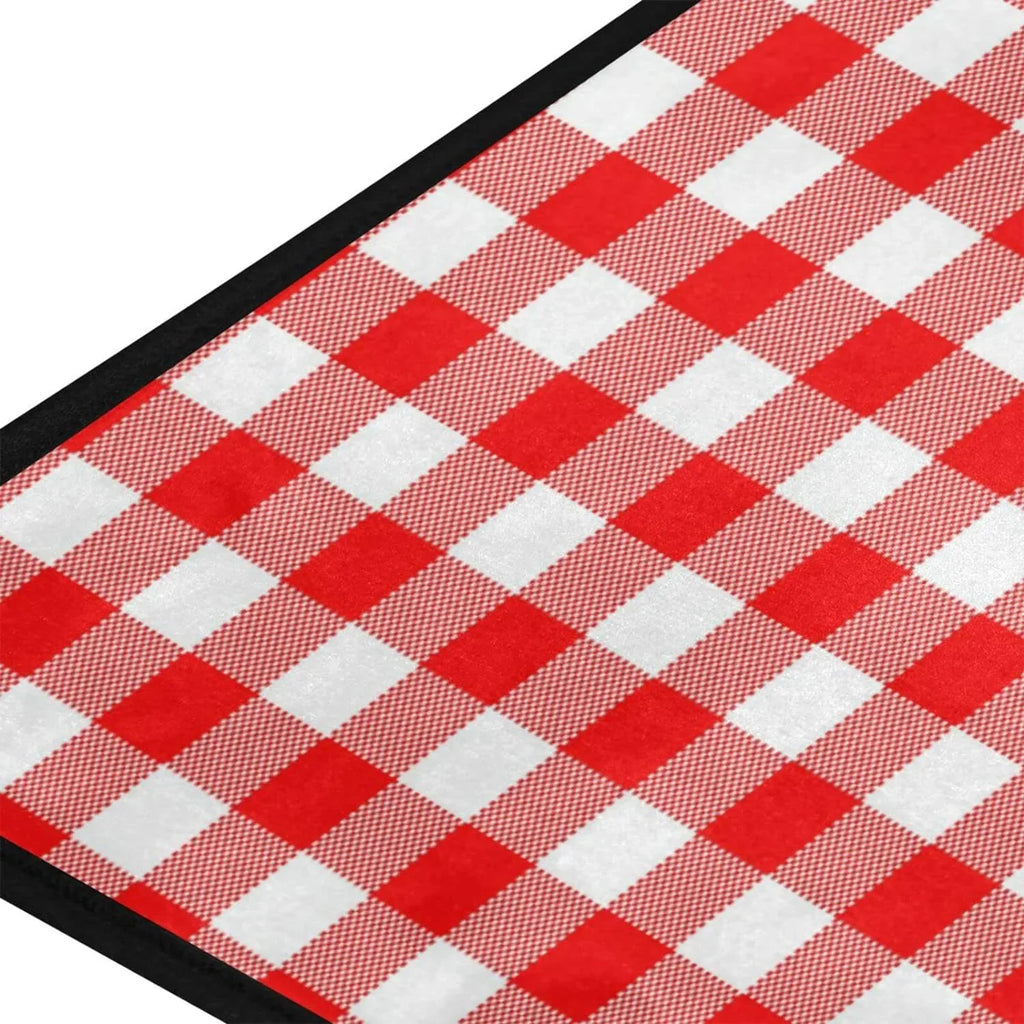 Kitchen Plaid 39 Bestwell Bedroom Mat Mat Slip White Red for Rug Waterproof Washroom Rug Comfort Sink 20 Kitchen inch Non Kitchen and Anti-Fatigue Washable x Floor