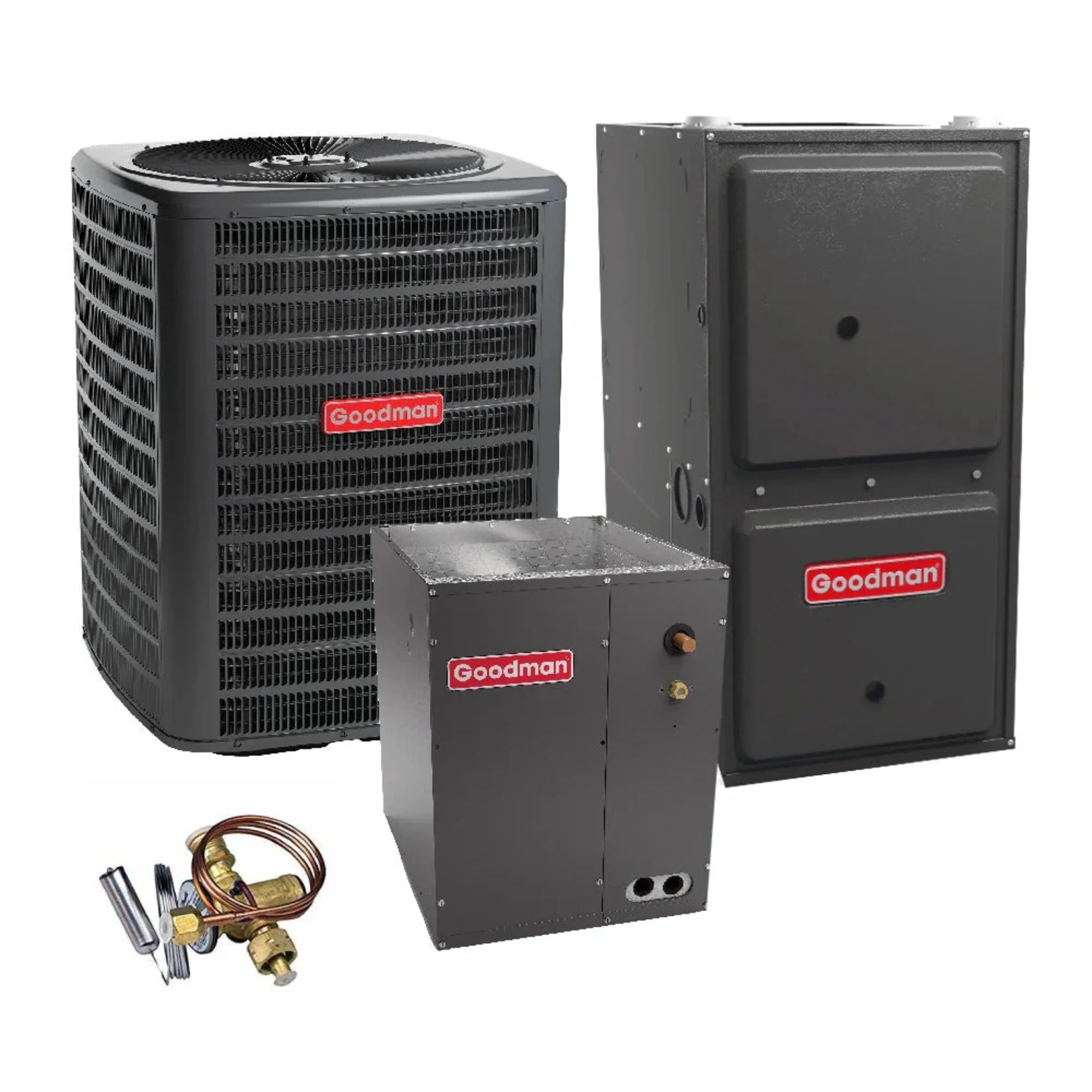 Heat Coil 14.5 Furnace Pump Gas System GM9C960603BN BTU 2 and 60,000 with Ton Goodman AFUE GSZH502410 96% CAPTA3026B4 SEER2 Upflow