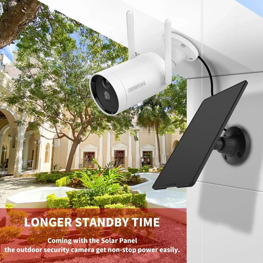 Camera, Two-Way Solar Solar Motion & Camera, Waterproof, Powered WiFi PIR Panel, Home IP with Audio》Outdoor Night Detection, Battery Wireless Security Vision Camera Surveillance Rechargeable 《Truly