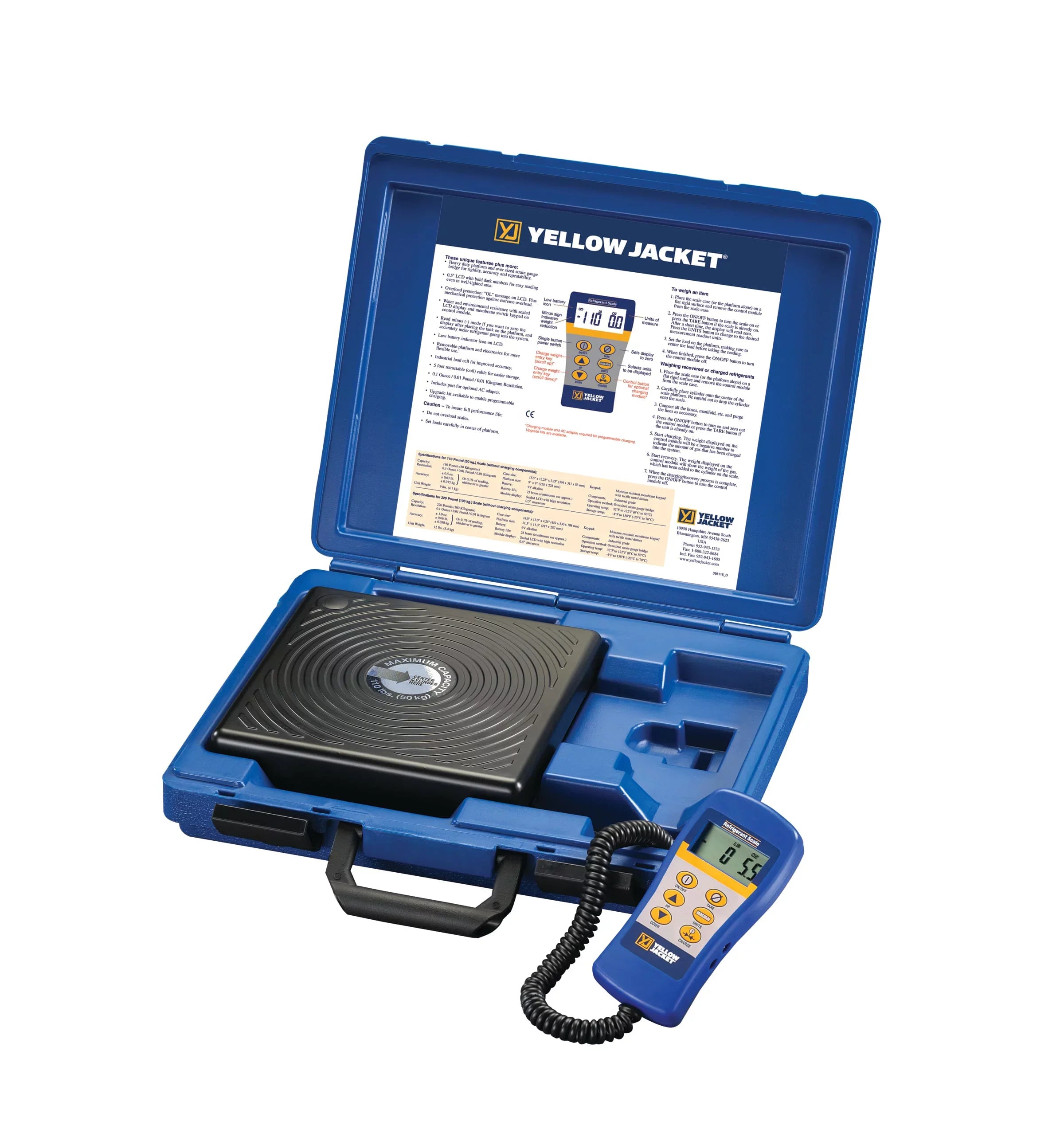 Refrigerant lb 68802 Yellow Jacket Scale,Electronic,110
