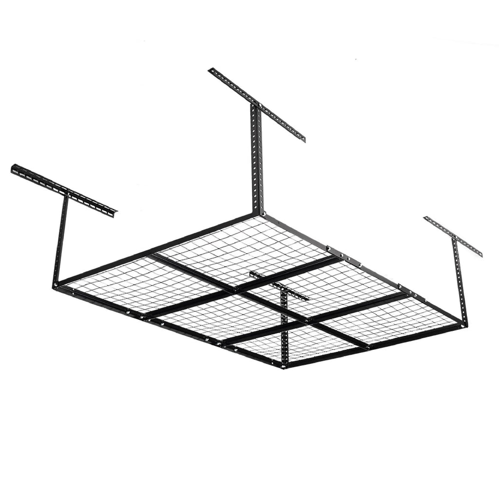 LB Overhead Loading Equipment Bikes Mount Rack, Wire Garage x 4' to Storage Height, 6' System, Storage 41" for Capacity, Organization Adjustable with 20" Ceiling Grid Bins Titan Attachments Metal 500