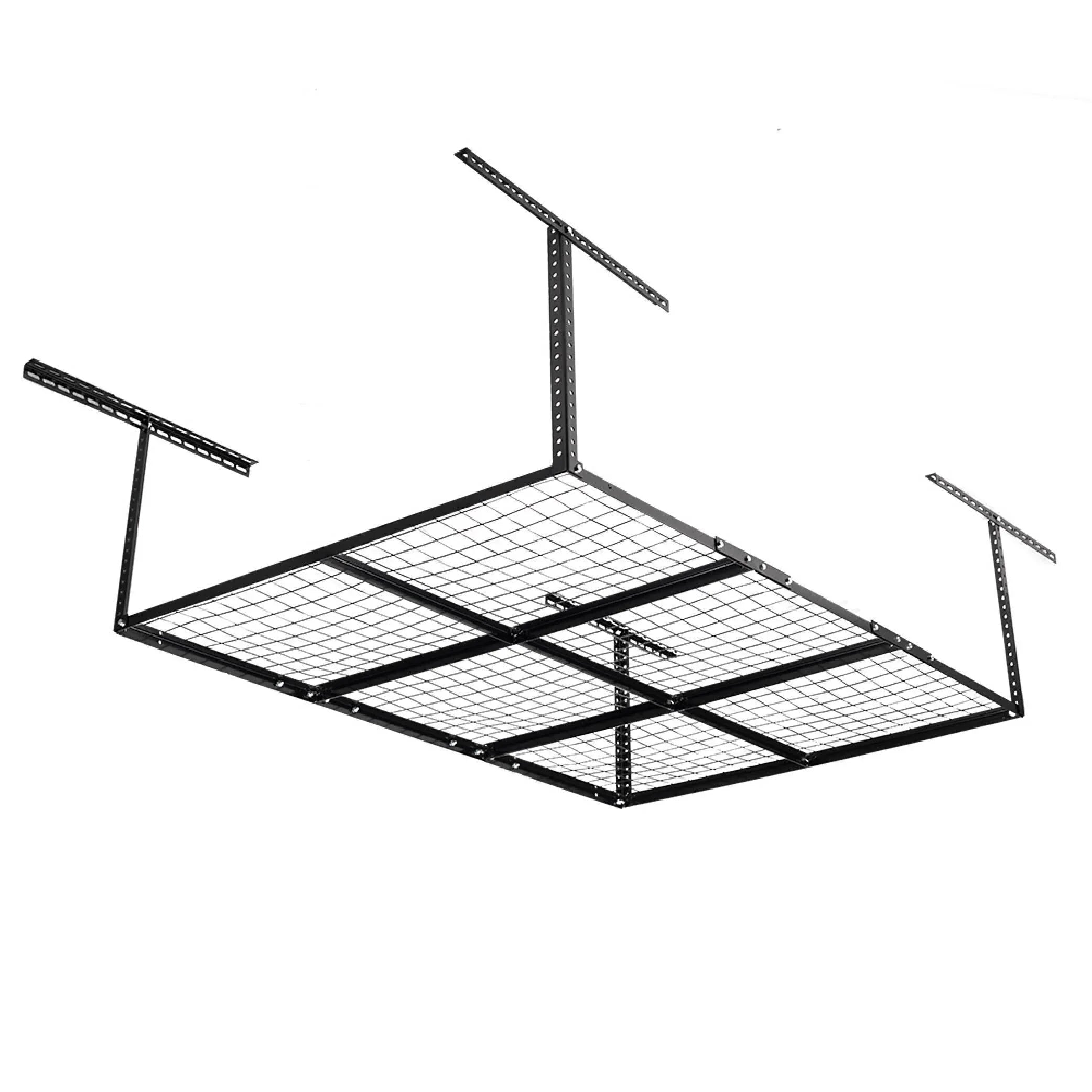 LB Overhead Loading Equipment Bikes Mount Rack, Wire Garage x 4' to Storage Height, 6' System, Storage 41" for Capacity, Organization Adjustable with 20" Ceiling Grid Bins Titan Attachments Metal 500
