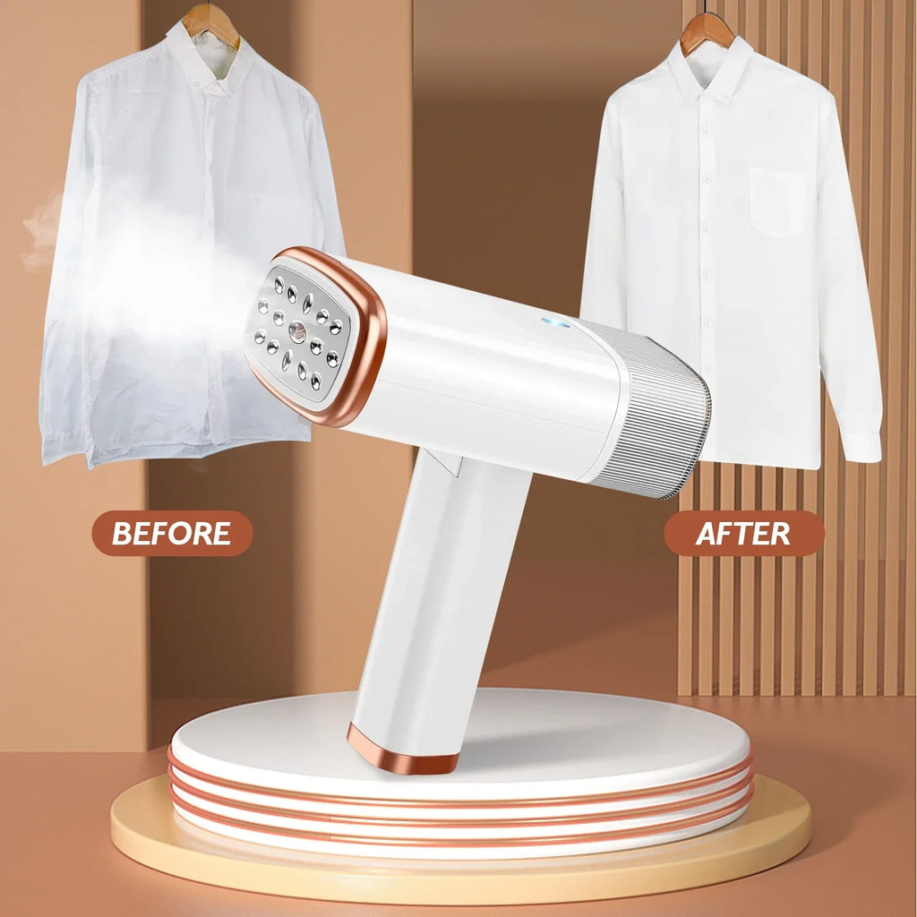 Heat Steamer Brush 1000W with Electric Foldable Travel Clothing Water Steamer Tank, 30S Garments Portable up Wrinkles for White Remover 120ML Handheld iMounTEK